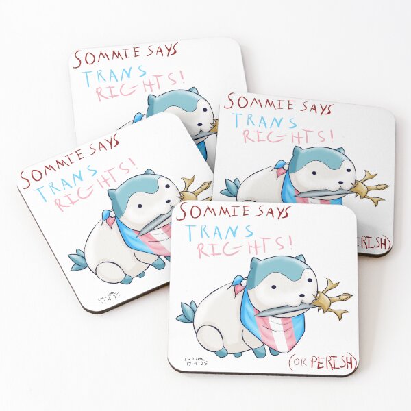 Item preview, Sommie says Trans Rights! designed and sold by Rainbow Kats.