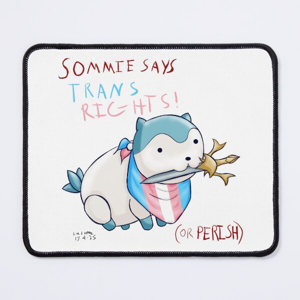 Item preview, Sommie says Trans Rights! designed and sold by Rainbow Kats.