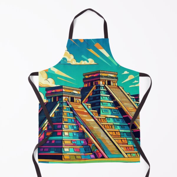 Item preview, colorful ancient aztek pyramids designed and sold by Dogandesighn.