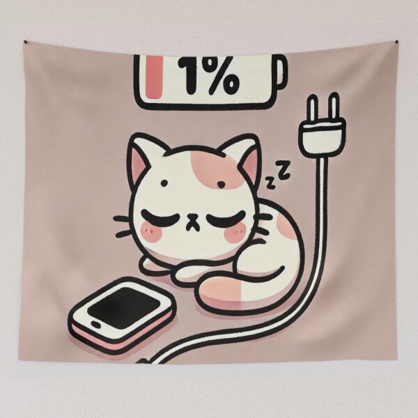 Item preview, Social Battery: 1% – Recharging impossible designed and sold by GalenaDeco.