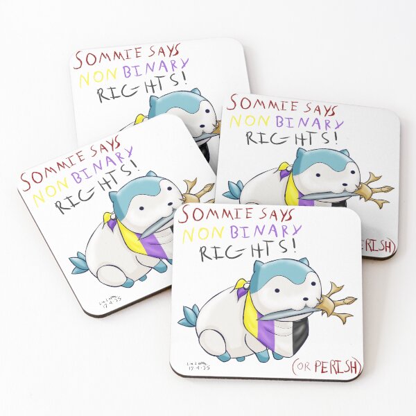 Item preview, Sommie says Nonbinary Rights! designed and sold by Rainbow Kats.