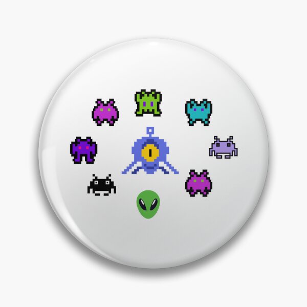 Item preview, Space Invaders Pixel Art Rainbow Aliens designed and sold by urchoice002.