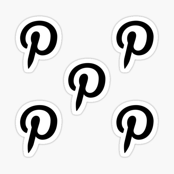 Artikel-Vorschau von Pinterest Icons - Schwarz - Große Planer Sticker, designt und verkauft von GwenSnow.