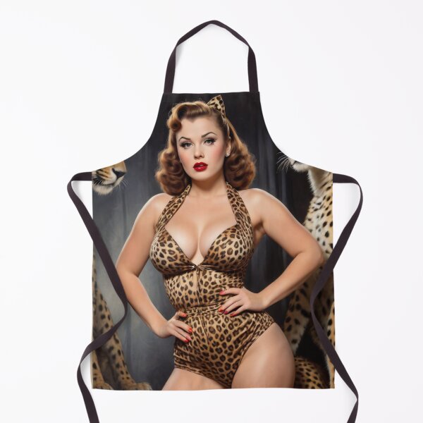 Aperçu de l'œuvre Pin-up sexy brune guépard créée et vendue par MissSaylor.