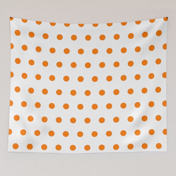 Item preview, Calendula Orange and White Textured Polka Dot Grid designed and sold by GenAumonier.