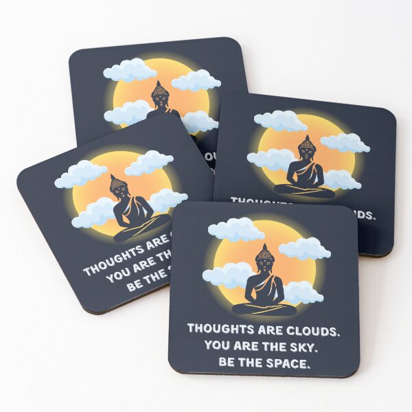 Item preview, Thoughts Are Clouds – Zen Mindfulness Quote Design designed and sold by PranaLume.