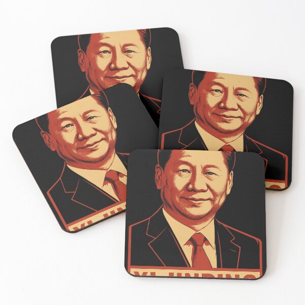 Item preview, Xi Jinping – Red Toned Stylized Illustration designed and sold by Places On Earth.