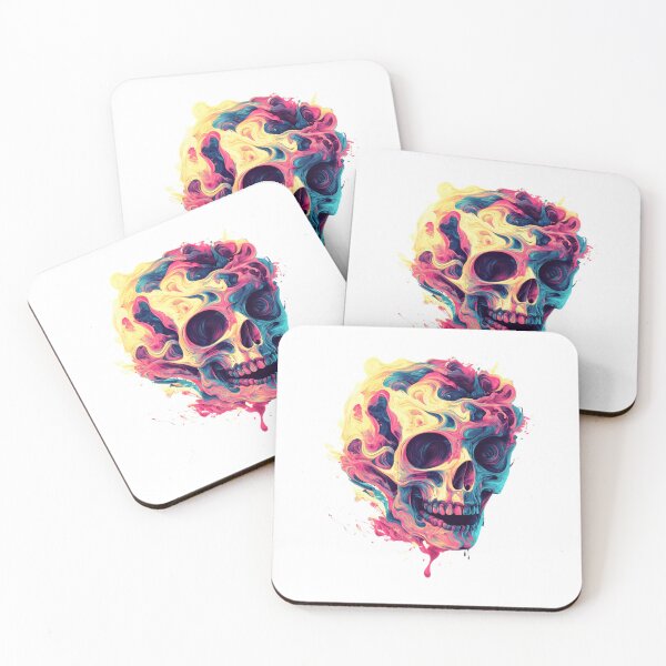Item preview, dreamy skull in pastel colors designed and sold by photosmatic.