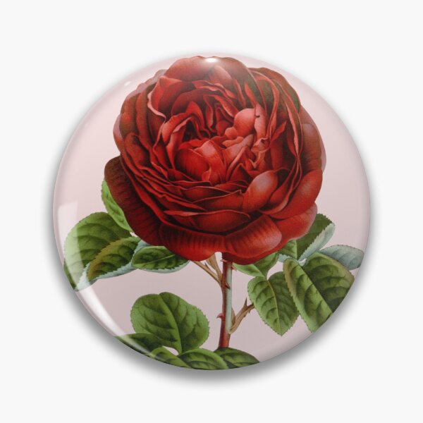 Item preview, Antique Single Red Rose Flower designed and sold by IrisAndIvy.