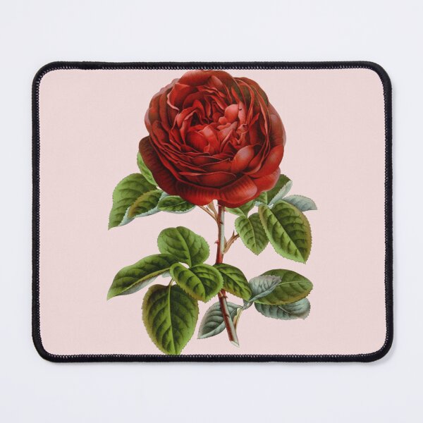 Item preview, Antique Single Red Rose Flower designed and sold by IrisAndIvy.