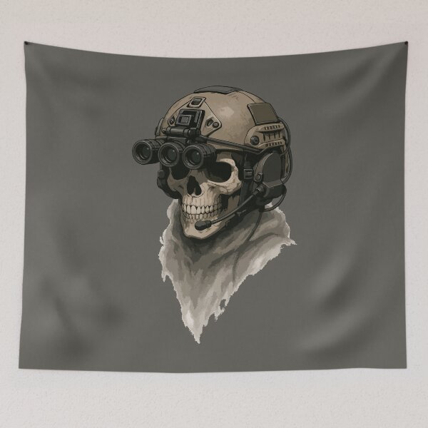 Item preview, Skeleton Ghost Skull Soldier Anime Retro designed and sold by TomFrontierArt.