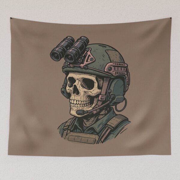 Item preview, Skeleton Skull Soldier Anime Retro designed and sold by TomFrontierArt.
