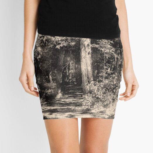 Woodcut Mini Skirt