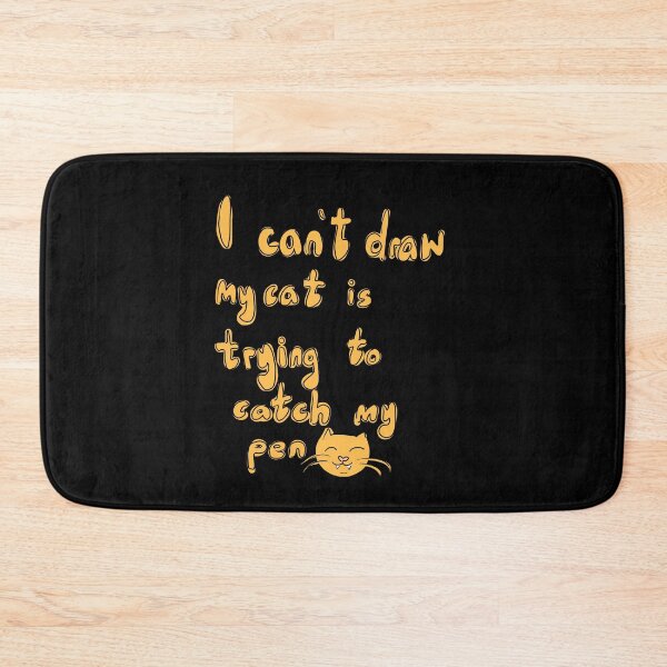 Item preview, I can't draw my cat is trying to catch my pen designed and sold by HugSomeNettles.