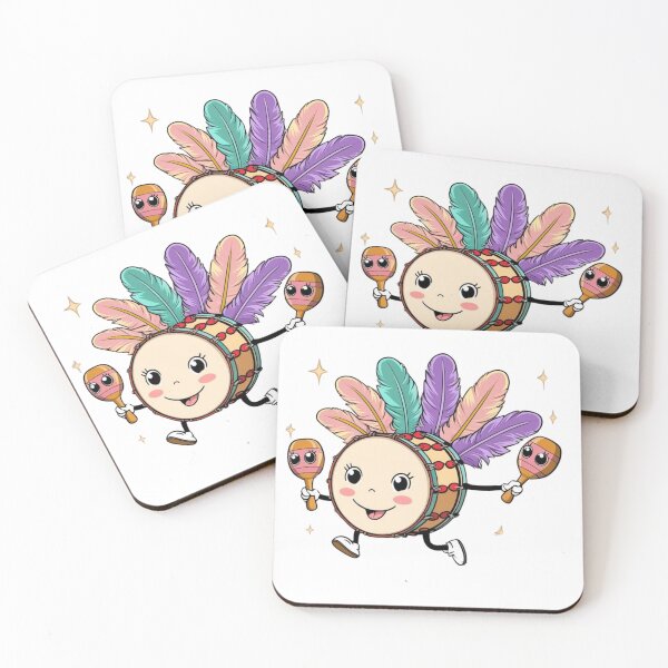 Item preview, Carnival Drum and Kawaii Maracas – Rhythm and Joy for Couples designed and sold by StormArte.
