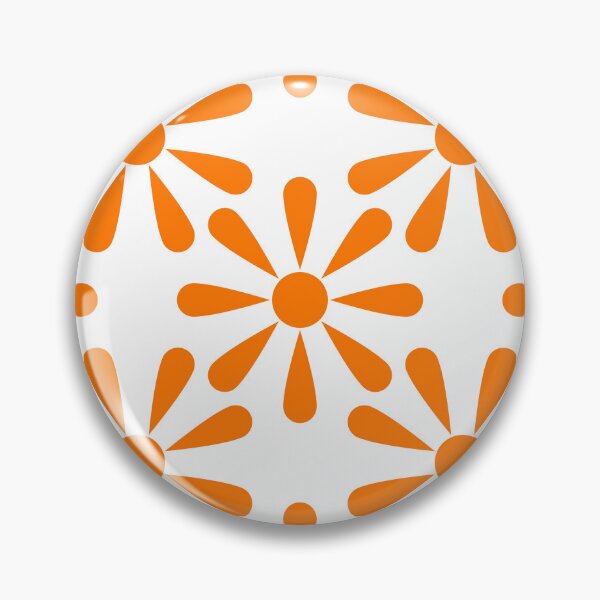 Item preview, Calendula Orange and White Daisy Floral Polka Dot designed and sold by GenAumonier.