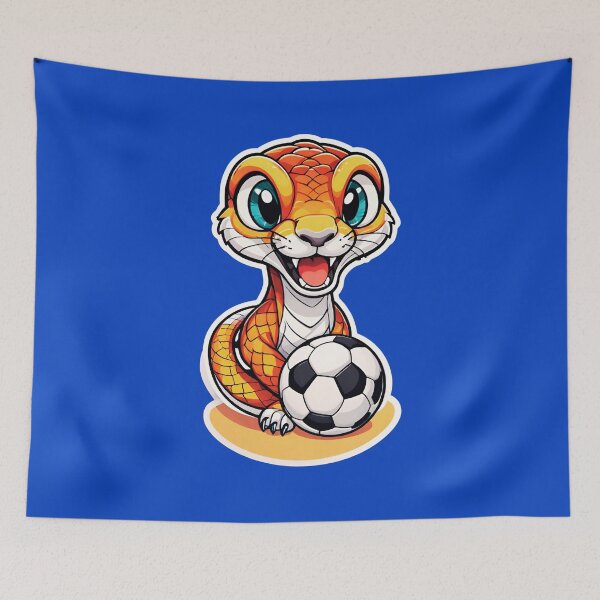 Item preview, Cute Sniger Tiger Snake Playing Soccer designed and sold by AStar17.