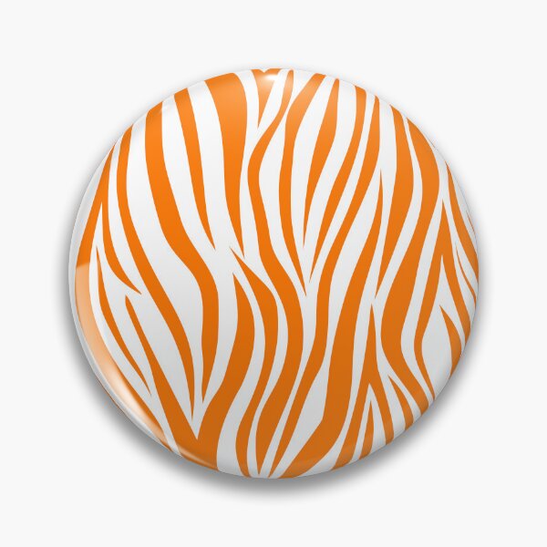 Item preview, Calendula Orange and White Zebra Stripe Animal Print  designed and sold by GenAumonier.