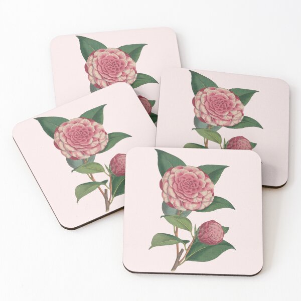 Item preview, Pink with White Camellia Japonica Flower designed and sold by IrisAndIvy.