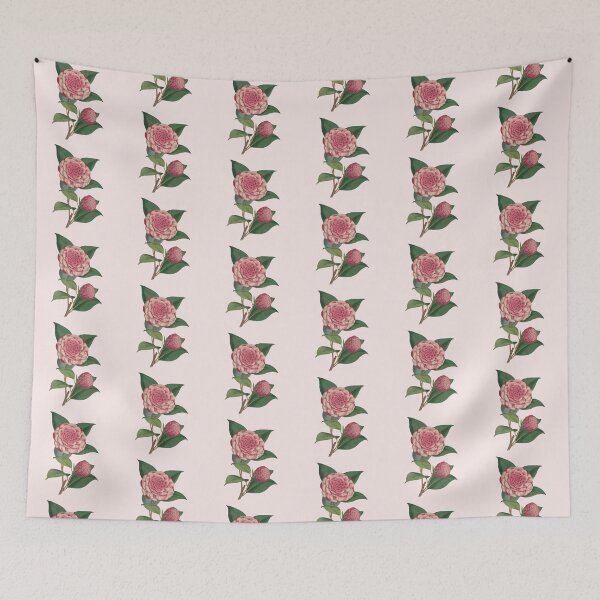Item preview, Pink with White Camellia Japonica Flower designed and sold by IrisAndIvy.