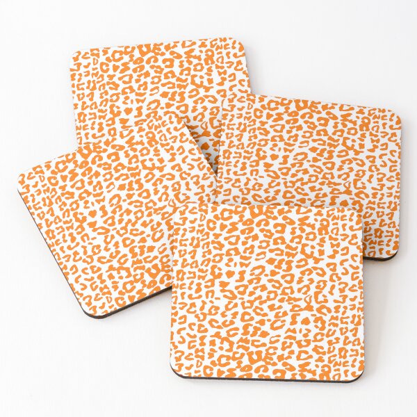 Item preview, Calendula Orange and White Cheetah Animal Print  designed and sold by GenAumonier.