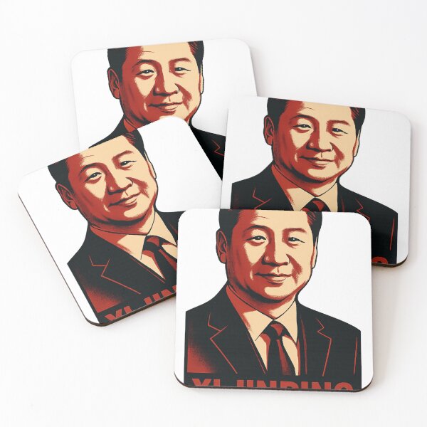 Item preview, Xi Jinping – Graphic Black and Red Illustration designed and sold by Aryabek.