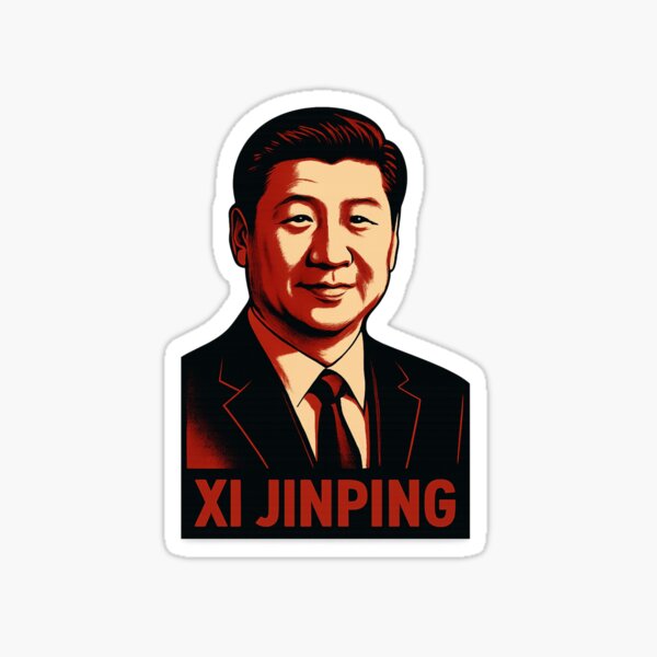 Item preview, Xi Jinping – Graphic Black and Red Illustration designed and sold by Aryabek.