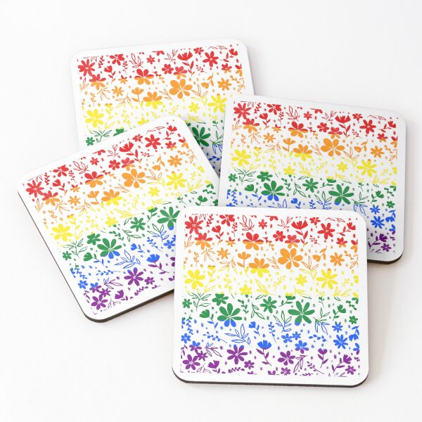 Item preview, Spring Floral Pattern - Gay Pride Flag designed and sold by ArtAlmstEvryDay.