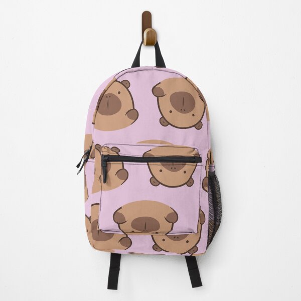 Item preview, Capybaras Cute kawaii pattern of capybaras on pink background designed and sold by Denisse diseno.