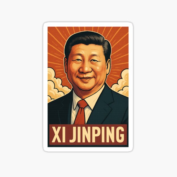 Artikel-Vorschau von Xi Jinping – Strahlendes Porträt mit Sonnenaufgang und Wolken, designt und verkauft von Aryabek.