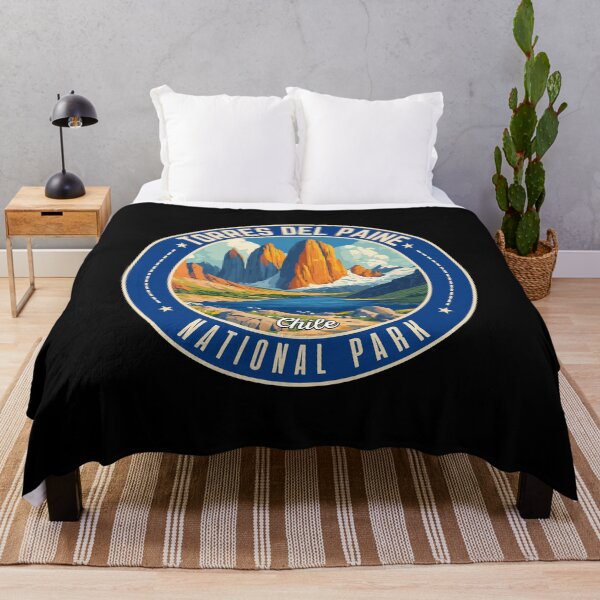 Item preview, Torres Del Paine National Park, Chile Retro Travel Art Emblem designed and sold by MaateoDesign.