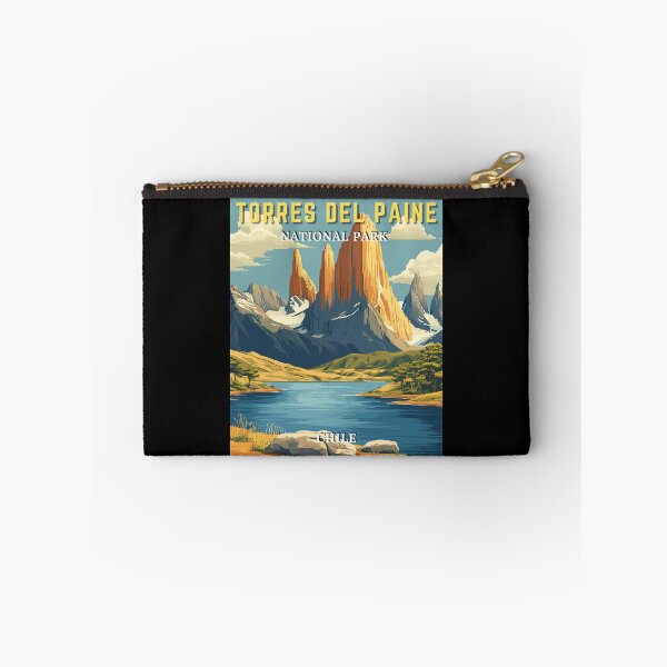 Item preview, Torres Del Paine National Park, Chile Retro Art Travel Landscape designed and sold by MaateoDesign.