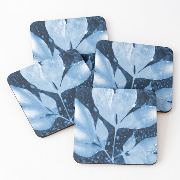 Item preview, Peony Leaves Blue and White Cyanotype designed and sold by Janine Aykens.