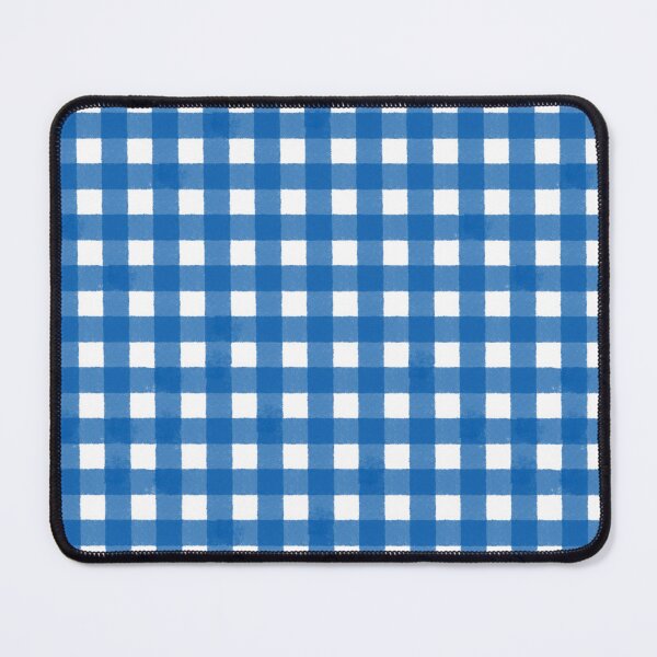 Item preview, Nautical Royal Blue and White Textured Gingham Checkerboard designed and sold by GenAumonier.