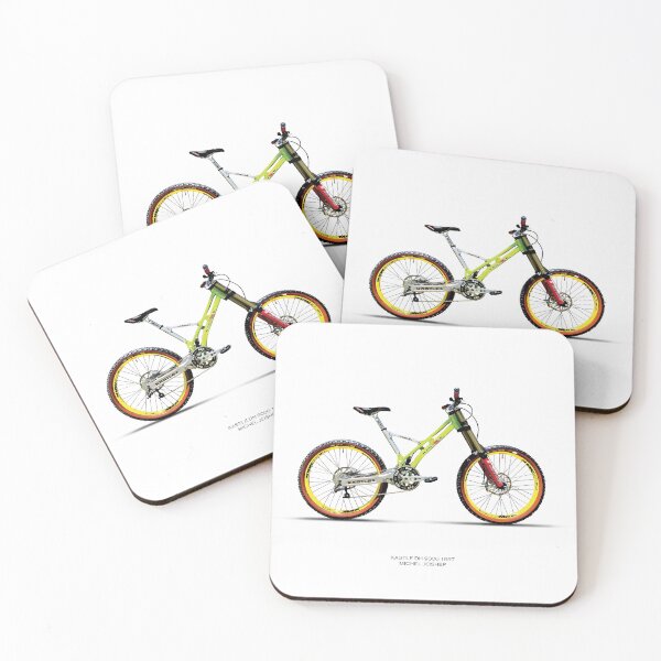 Item preview, Kästle DH900 Downhill MTB Poster | Retro Mountain Bike Art | 90s Freeride Wall Print | Vintage Cycling Decor designed and sold by nahinuke.