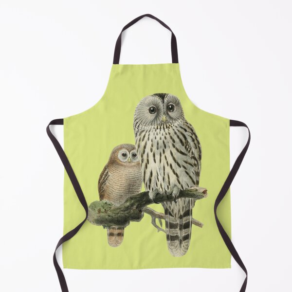 Item preview, Antique Ural Owl and Owlet Birds designed and sold by IrisAndIvy.