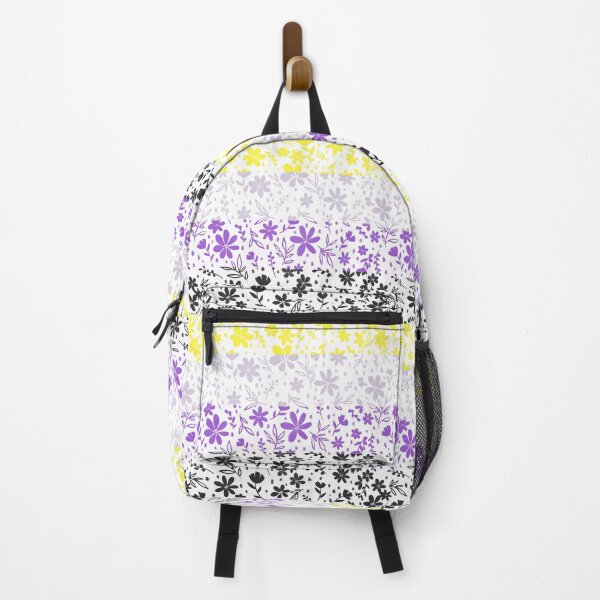 Item preview, Spring Floral Pattern - Nonbinary Pride Flag designed and sold by ArtAlmstEvryDay.