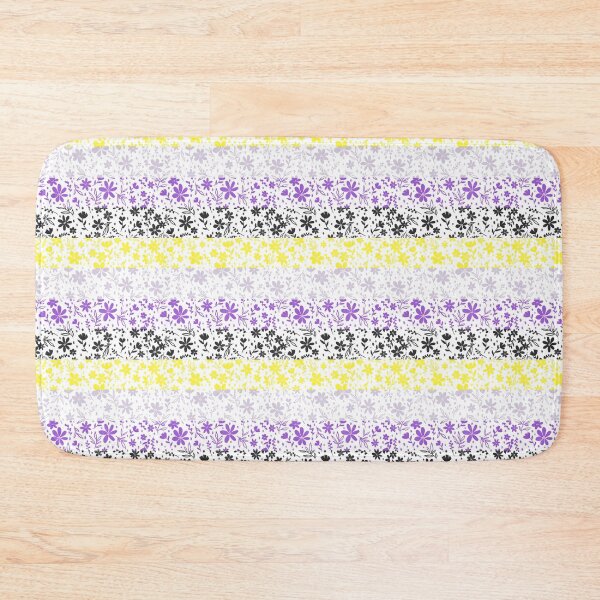 Item preview, Spring Floral Pattern - Nonbinary Pride Flag designed and sold by ArtAlmstEvryDay.
