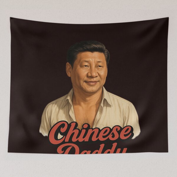 Item preview, Chinese Daddy – Realistic Xi Jinping Portrait with Typography designed and sold by Aryabek.