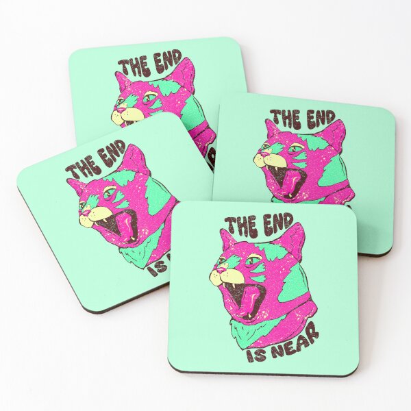 Item preview, the end is near pink cat  designed and sold by crestfallenmermaid.
