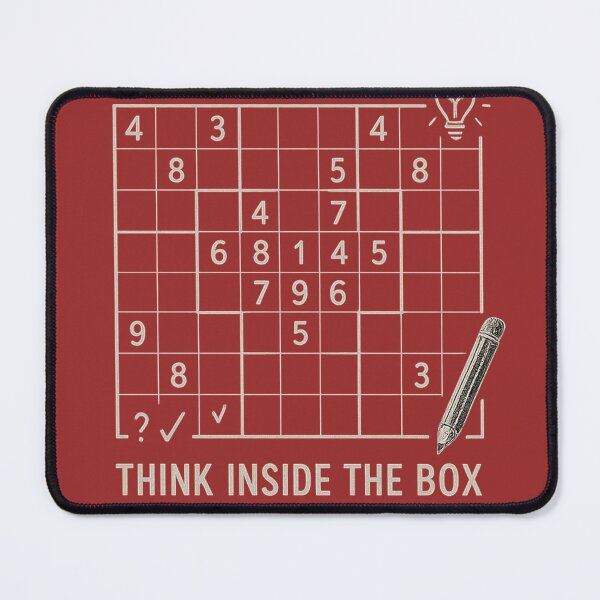 Item preview, Think Inside the Box – Sudoku Puzzle designed and sold by MrBoutik.