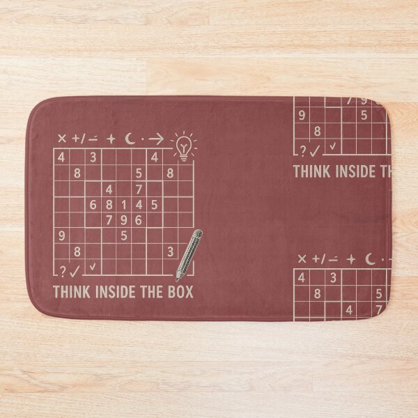 Item preview, Think Inside the Box – Sudoku Puzzle designed and sold by MrBoutik.