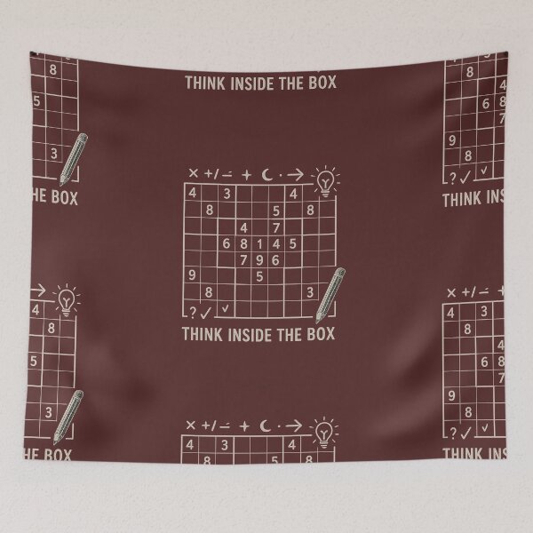 Item preview, Think Inside the Box – Sudoku Puzzle designed and sold by MrBoutik.