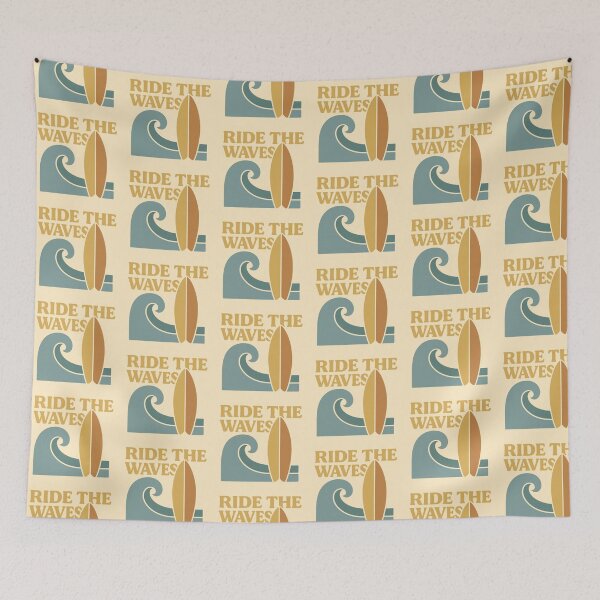 Item preview, Ride the Waves – Retro Surfing Illustration designed and sold by GinColorist.