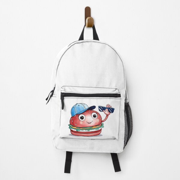 Item preview, Burger with Glasses and Cap – Kawaii Food with Cool Style designed and sold by StormArte.
