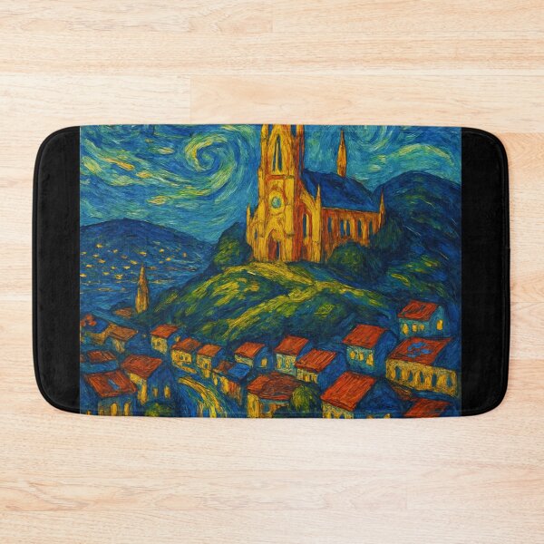 Item preview, Dunedin Church – Starry Night Style, Otago Peninsula designed and sold by Places On Earth.