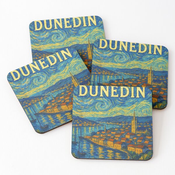 Item preview, Dunedin Waterfront – Van Gogh Style Night over Otago Harbour designed and sold by Places On Earth.