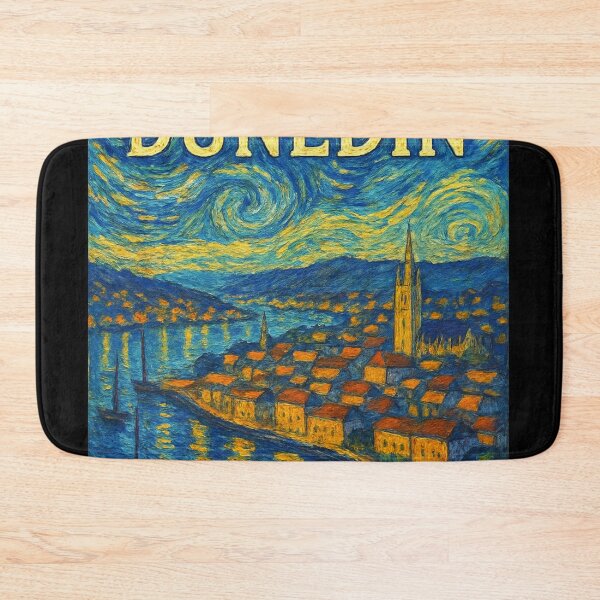 Item preview, Dunedin Waterfront – Van Gogh Style Night over Otago Harbour designed and sold by Places On Earth.