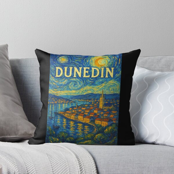 Item preview, Dunedin Waterfront – Van Gogh Style Night over Otago Harbour designed and sold by Places On Earth.