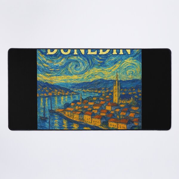 Item preview, Dunedin Waterfront – Van Gogh Style Night over Otago Harbour designed and sold by Places On Earth.